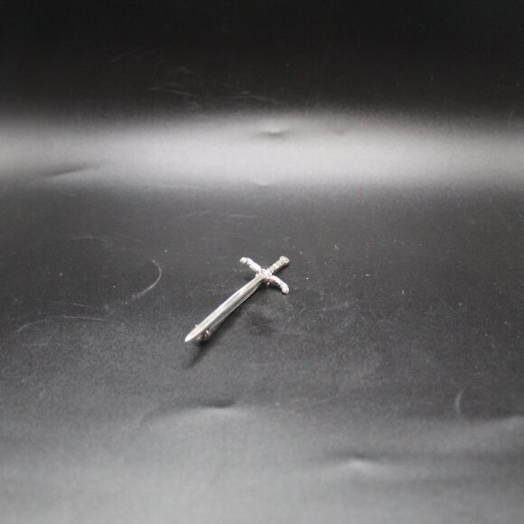 ROBERT ALLISON SCOTTISH STERLING SILVER SWORD PIN BROOCH, 3.25" - Picture 8 of 12